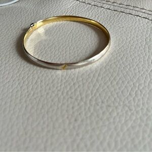 14k stamp white gold bangle bracelet